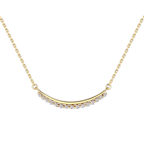 Lukfook bijoux sourire galaxie collier en diamant naturel femmes collier en or 18 carats chaîne de clavicule prix cMDSKN0100Y