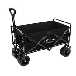 ລົດເຂັນ camper outdoor foldable extra large camper van picnic cart trailer camping hand lever stall cart