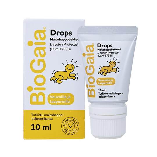 BioGaia拜奥婴幼儿益生菌罗伊氏乳杆菌滴剂滴液易滴版VD软管10ml