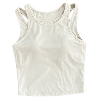 Женский спортивный жилет с нагрудной подушечкой для тренировок по бегу, красивый топ без рукавов сзади, модный бюстгальтер для фитнеса и йоги для пилатеса.