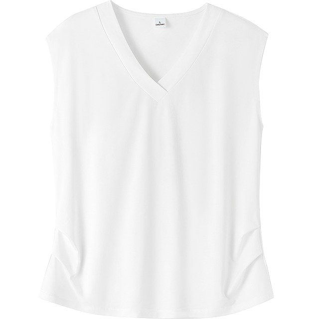 Loose sweetheart neck v-neck tank top t-shirt for women thin outer wear