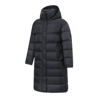 Li ning genuine winter women's fitness series solid color long warm down jacket aymt088