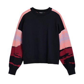 Desigual blogger's same style jacquard loose women's knit sweater