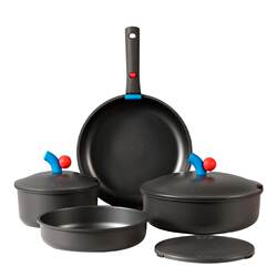Carote Non-Stick Cookware Set, Complete Set for Home Use, Gift for Housewarming, Titanium Lightweight Frying Pan with Detachable Handle
