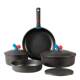 Carrot titanium non-stick cookware set for home use