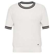 DEEP BREATH Take a deep breath brother is really good. Simple color matching texture short-sleeved pullover sweater A301536
