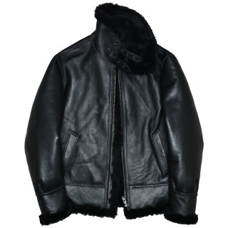 男女厚原生态绵羊皮毛一体真皮皮衣休闲翻领短款飞行服夹克外套欢