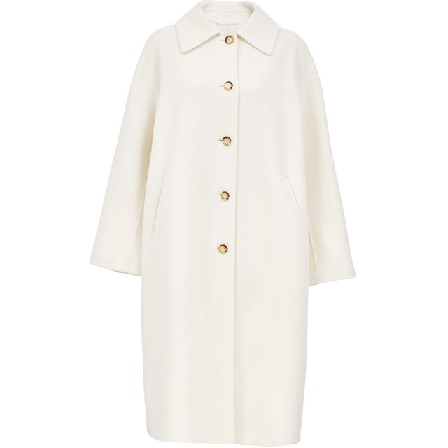 ONLY double-sided woolen lapel long woolen coat