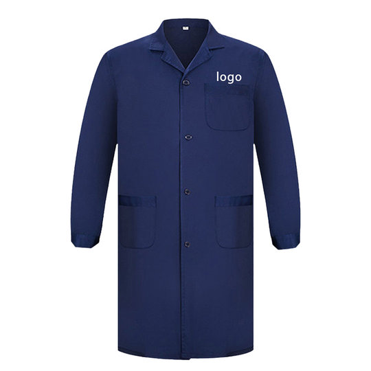 大褂长款工作服男装耐脏耐磨工装干活蓝色男罩衣劳保服定制印logo