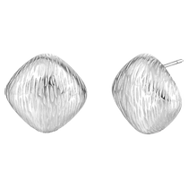 Mengjinyuan S925 silver brushed earrings for women niche design high-end French earrings and earrings as a gift for your girlfriend