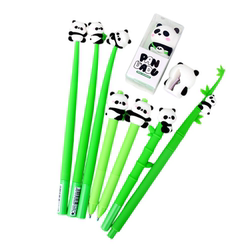 Soft glue panda neutral pipe bamboo needle pipe pen student prize stationery supplies office signature Chengdu group gift