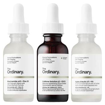 Niacinamide Caffeine Arbutin Essence ທຳມະດາ ປັບຜິວໃຫ້ຂາວໃສ, ລົດຈຸດດ່າງດຳ ແລະຮູຂຸມຂົນນ້ອຍລົງ.