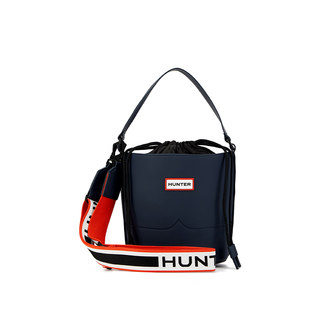 Hunter men's and women's same two-color shoulder straps, rubber-like water-repellent bucket bag, printed straps, one-shoulder cross-body backpack