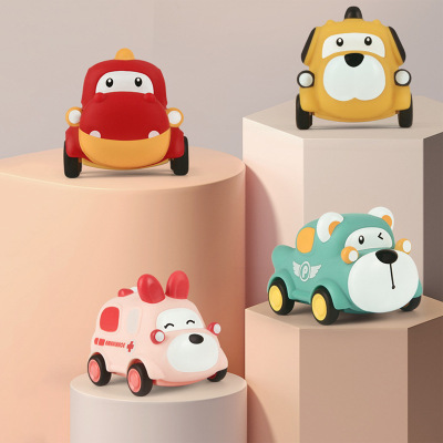 taobao agent A bite of four soft glue inertia back force cute pet cars