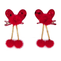 Balabala girls hair accessories New Years style hairpins love decoration cute and sweet pair of clips versatile Hanfu festive