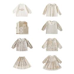 Youyou Girls Sweater Spring and Autumn Cartoon Embroidered Knitwear Cute Garden Set Autumn Children's Parent-child Tops