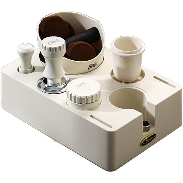 Coffee press base knocker box powder dispenser set