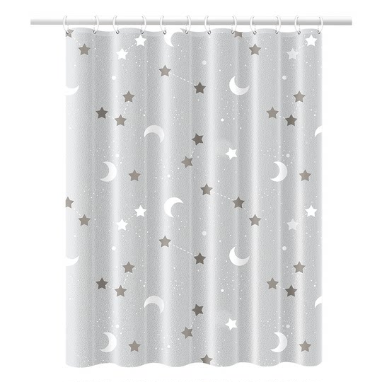 高档浴帘防水防霉淋浴隔断卫生间浴室洗澡免打孔杆遮挡门帘速干布