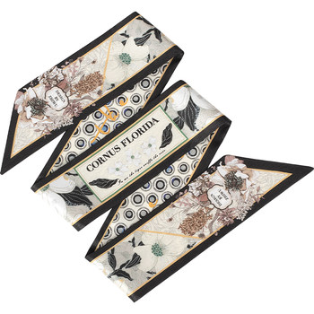 Zhiwu original ~ designer hand-painted dogwood flower silk scarf