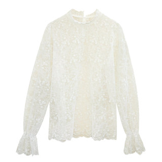 Velvet and thickened modern style lace shirt mesh