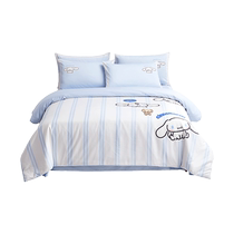 Mercury Home Textiles 60 Count Long Staple Cotton Satin Three-Four-Piece Infant and Toddler Category A Kit Childrens Antibacterial Quilt Cover Sheets