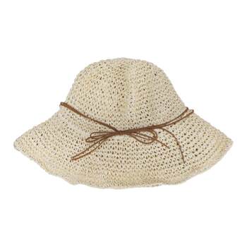 Resort style beach fisherman hat large brim woven straw hat