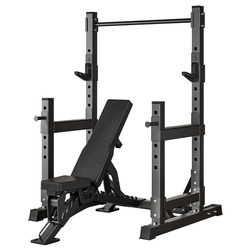 Full-Frame Squat Rack Fitness Equipment for Home Use, Pull-Up Bar, Weightlifting Barbell, Bench Press Protection Integrated Commercial Gantry Rack