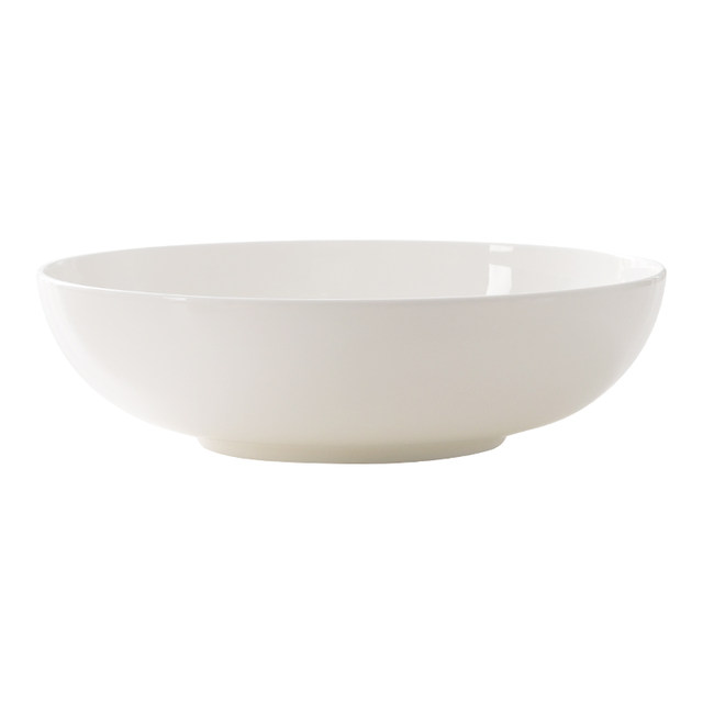 Bone porcelain deep mouth plate household high-value salad plate bowl