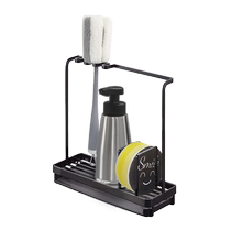 Kitchen dishwashing liquid automatic sensor hand soap machine stainless steel sink drain rack electric soap dispenser