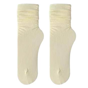 Socks women's ins trendy long mid-calf stockings summer season ultra-thin breathable jk Korean version piled ice socks velvet