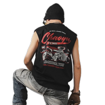 Jay Leno mens vest summer trendy brand handsome loose sports fitness vest mens American sleeveless mens T-shirt
