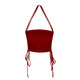 Chest pad suspender vest navel halter neck top