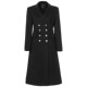 MAXRIENY retro waist-hugging double-sided wool coat long coat for women