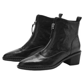 Millies slim pointed toe plus fleece short boots