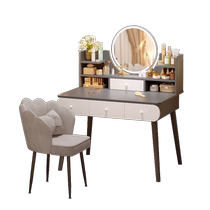 Dresser Bedroom Modern Minima Small Makeup Desk Mirror Small Family Type Makeup Cabinet Master Bedroom Red Teenage Girl Makeup Table