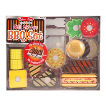 American Melissa Doug wooden barbecue game set play house toys kitchen simulation food