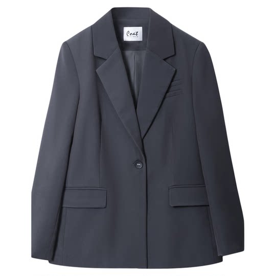 达佳诗灰色西装套装女职业正装大学生面试秋季女士高级黑西服外套