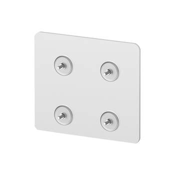 Holeless monitor stand extension without punching and traceless stickers