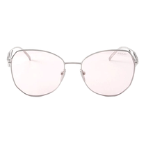 (Self-operated) PRADA Prada sunglasses female Internet celebrity triangle logo SPR57Y polygonal metal sunglasses