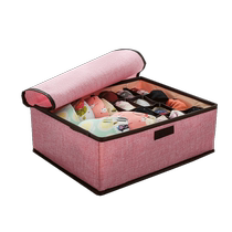 Cotton and linen underwear storage box for home student dormitory socks and underwear three-in-one drawer separation and organization grid 781