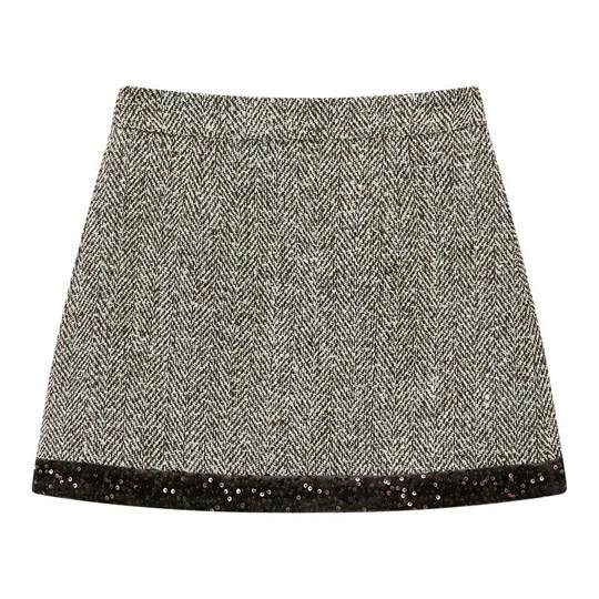 太平鸟女装年秋季款亮片拼接半裙A1GEE3535