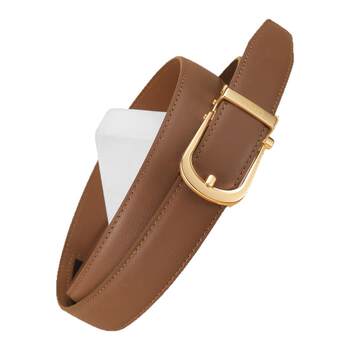 Cardile crocodile women's genuine leather automatic buckle belt