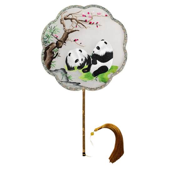 扇子古风女苏绣双面绣云锦特色中国风工艺品团扇送老外礼物外国人