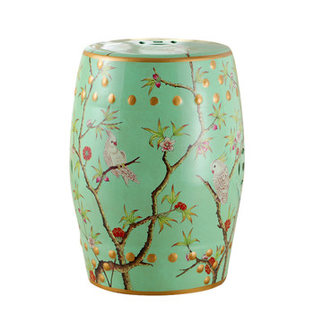 American/European/New Chinese French Style/Dressing and Shoe-Changing Stool/Flower and Bird Ceramic Drum Stool/Embroidered Stool/Antique-Style Sitting Stool
