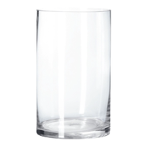 Vase decoration living room flower arrangement transparent glass Nordic modern creative simple round straight large wealthy bamboo drop