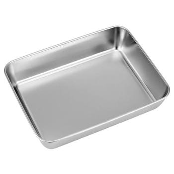 High-quality stainless steel japanese flat bottom rectangular cold dish plate