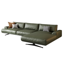 Yiluo Italian minimalist sofa genuine leather first layer cowhide light luxury living room simple modern suspended sofa large flat floor