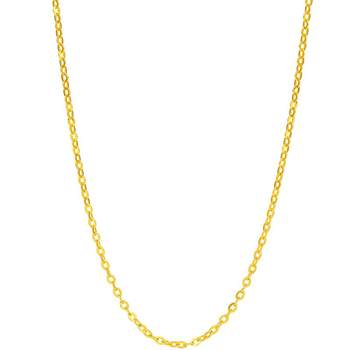 Zhou taisheng gold necklace female 5g pure gold o-shaped chain plain chain clavicle chain versatile pendant birthday gift for girls