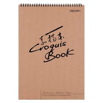 Deli sketchbook a4 art student eight open 16k