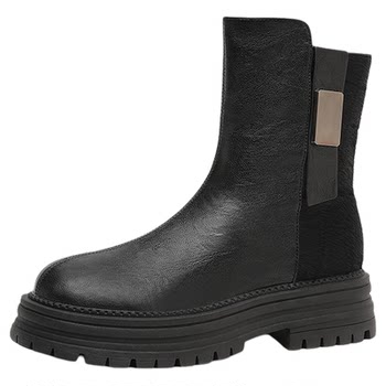 Daphne black ankle boots retro chelsea boots for women